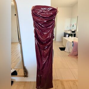 Naked Wardrobe Deep Red Dress